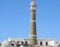 Faro de Cabo Polonio en Rocha, Uruguay: una vista panor�mica del oc�ano Atl�ntico.