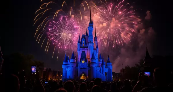 Los shows nocturnos de Disney combinan m�sica, luces y fuegos artificiales que emocionan a toda la familia.
