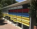 Fachada del Museo Nacional de Artes Visuales en el Parque Rod� de Montevideo.