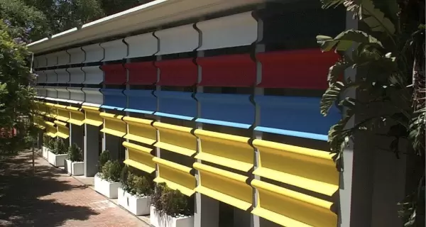 Fachada del Museo Nacional de Artes Visuales en el Parque Rod� de Montevideo.