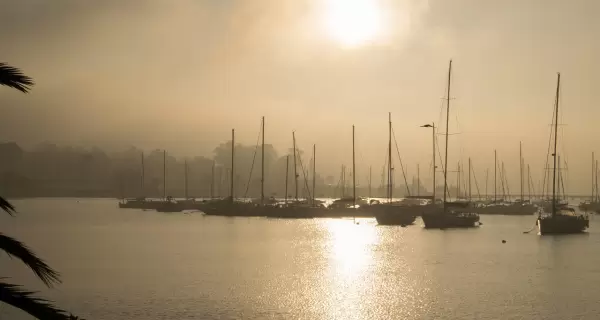 El final del verano regala atardeceres calmos en Uruguay.